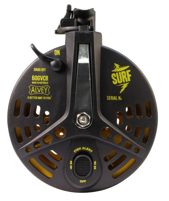 Alvey 60GVCRT-Y-LH Surf Series Turbo Cast Saltwater Fly Reel (G) Graphite  LH