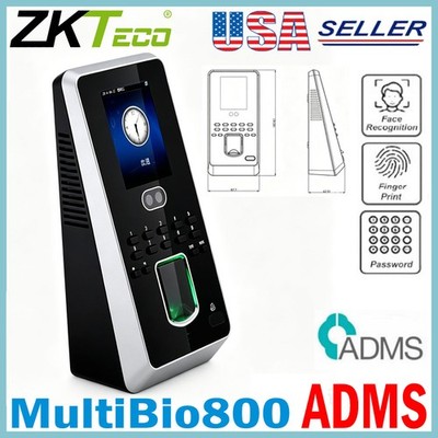 ZKTeco Multibio800 ADMS 400 Face 1000 Finger Capacity Office Attendance Access