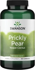 Swanson Prickly Pear Cactus Opuntia 650 Milligrams 180 Capsules 
