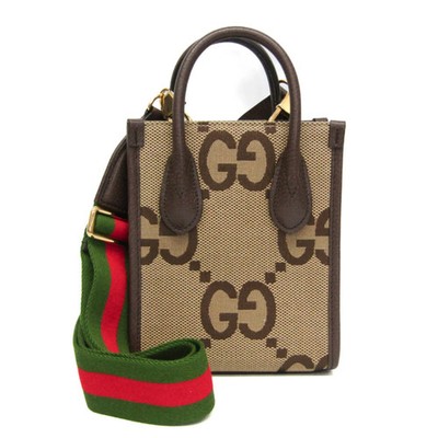 Gucci Jumbo GG Mini 699406 Women's Canvas,Leather Handbag,Shoulder... BF594583