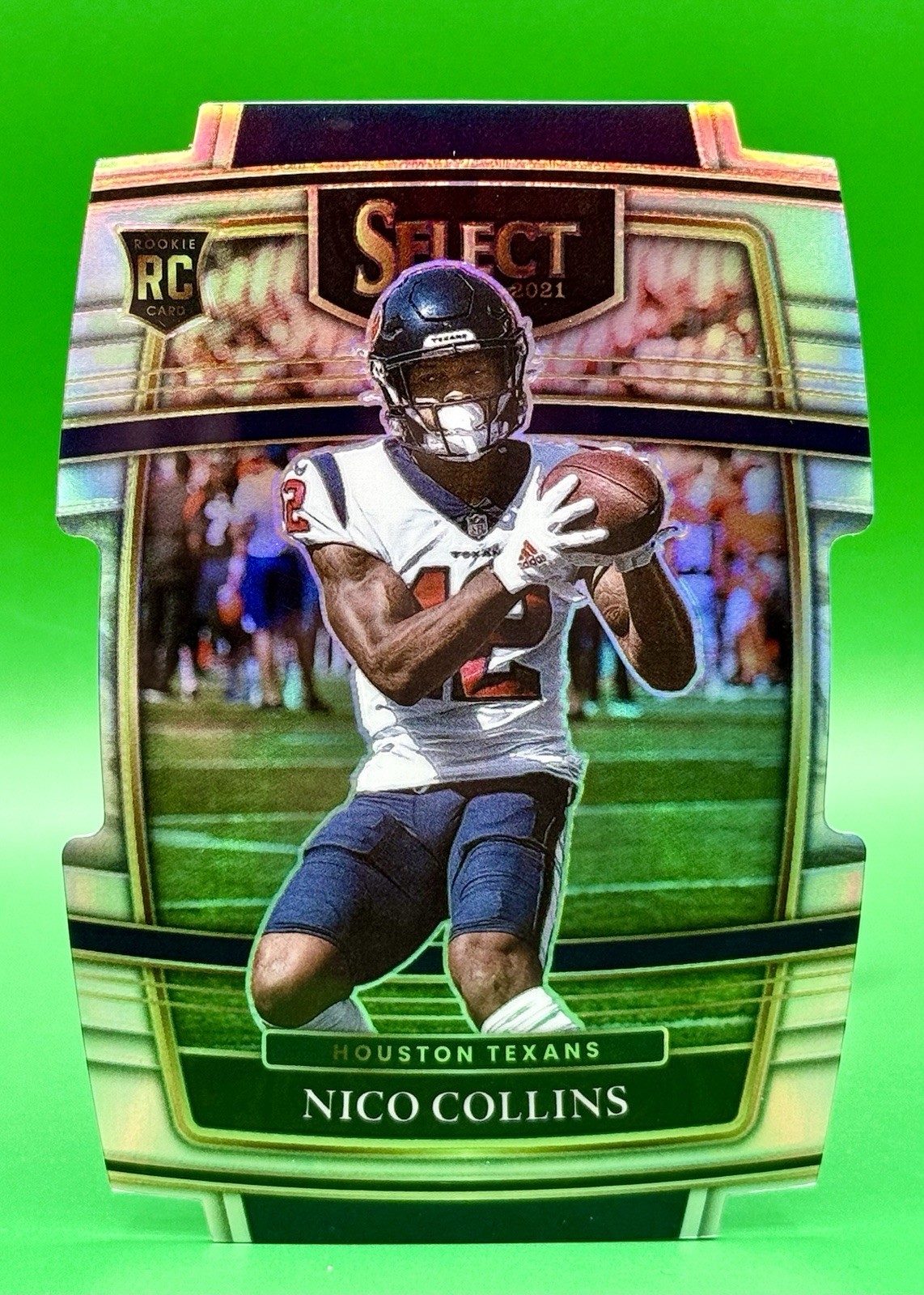 2021 Panini Select Concourse Silver Prizm Die-Cut Nico Collins Rookie RC Texans