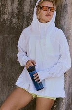 FP MOVEMENT BY FREE PEOPLE Hot Shot Hooded Layer White Medium NWOT FP-211