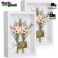 3D Bilderrahmen A4 20X30Cm Tiefer Objektrahmen Mit Echtglas Weiß FüR Tisch