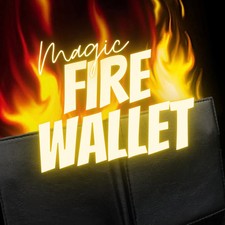 MAGICIAN FIRE WALLET  PRO VERSION MAN MADE LEATHER - Magic  Party Tricks