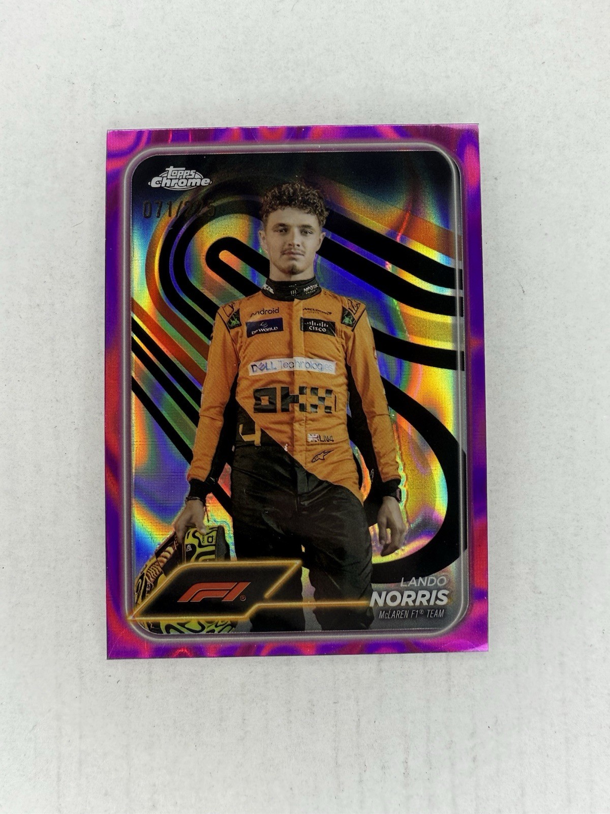 LANDO NORRIS 2024 Topps Chrome Formula 1 F1 #7 Fuchsia Lava 071 /225