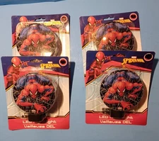 NEW! Lot of 4 SPIDER-MAN (LED) Plug In Night Light w/Switch (MARVEL Comics) 