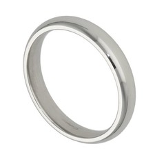 Mens Platinum 4mm Court Wedding Ring 10.80g