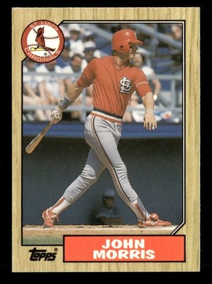 1987 Topps Tiffany GLOSSY #211 John Morris St. Louis Cardinals