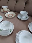 Set of 11 vintage/antique bone china teacups and saucers. — photo 4