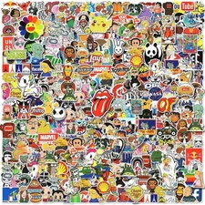 300pcs Cool Stickers for Adults, Brand Stickers for Water Bottles, Waterproof Vi