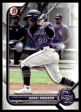 2022 Bowman Prospects Adael Amador Colorado Rockies #BP-109