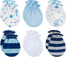 Baby Mittens No Scratch, Soft Newborn Gloves, Boy 0-6 Months 