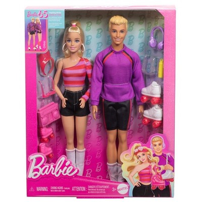 Barbie HXK90 - Fashionistas Set mit 2 Puppen - Ken & Barbie blond - 65. Jubiläum