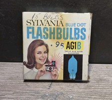 Vintage Sylvania AG1B Blue Dot Flashbulbs NEW 12 Bulbs Made in USA