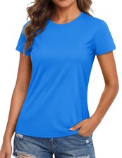 Womens Workout Tops Moisture Wicking Shirts Short Sleeve Sun Shirts SPF 50 Co...