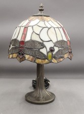 TIFFANY Style Dragonfly Stained Lamp Glass Shade Table Lamp 14" - D23