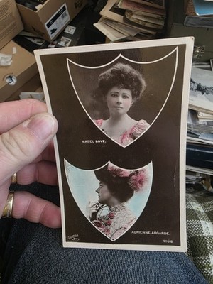 SCHAUSPIELERINNEN MISS MABEL LOVE & ADRIENNE AUGARDE. ALTE ECHTFOTO POSTKARTE