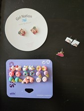 13 pairs girl  s earrings
