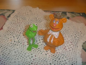 Fozzie Bear And Kermit The Frog Muppets Henson, Ha! 1976, 1978 Figurines