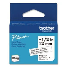 Brother International BTAG231 Genuine P-touch Btag Label Tapes, 0.47" X 13.1 Ft,