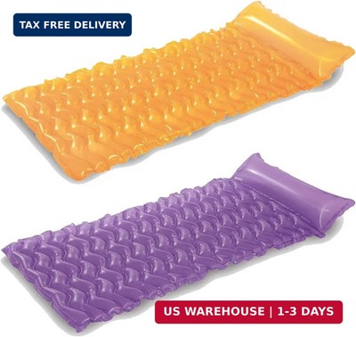 Intex - Tote-N-Float Wave Inflatable Air Mat, (90 inches X 34 inches), (Colors M