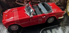 1/18 JADI TRIUMPH TR4 RALLY CONVERTIBLE RED & BLACK SOFT TOP  diecast car model
