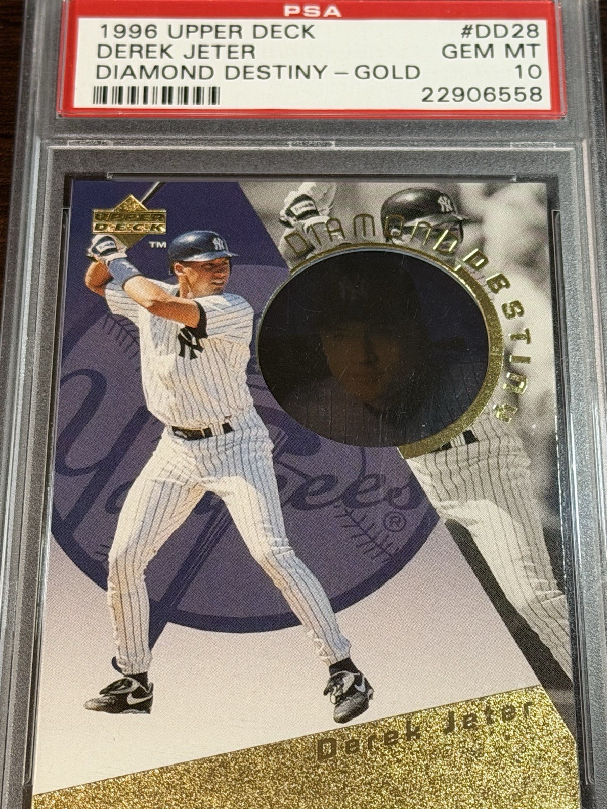 Derek Jeter 1996 Upper Deck #DD28 DIAMOND DESTINY GOLD PSA 10, COLLECTORS MUST view 3