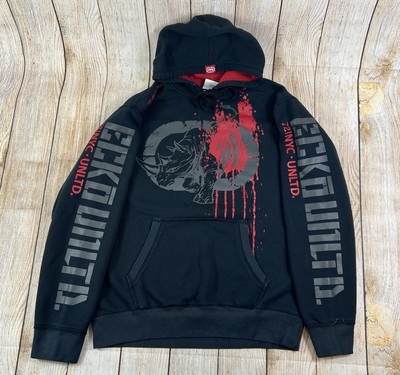 Mens Y2K Ecko Unlimited Function XSC Hoodie Sweatshirt Black Red Size Large