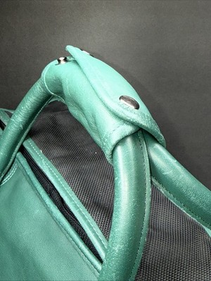 Rare Vtg Coach Limited Edition 1996 Olympics Green Leather Canvas