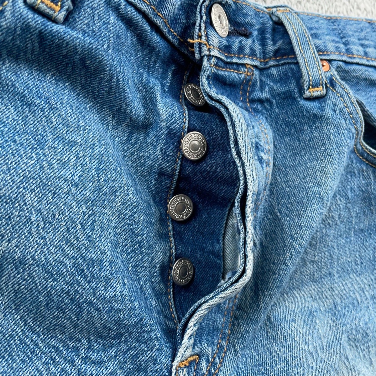 Levis Jeans Mens 32x30 Fits 31x29 Blue 501 93 Straight Leg Button