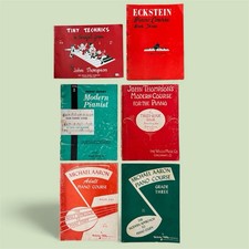 LOT OF 6 Piano VTG Books: Eckstein, John Thompson, Michael Aaron, Tiny Technics