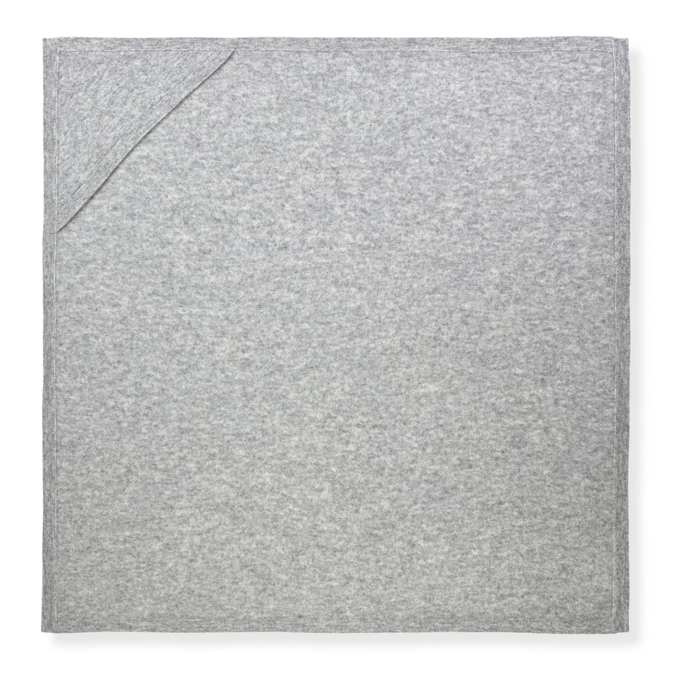 Manta de recepción 100 % cachemir con capucha en gris claro - unisex, 30” x 30” -... Foto 3 de 4