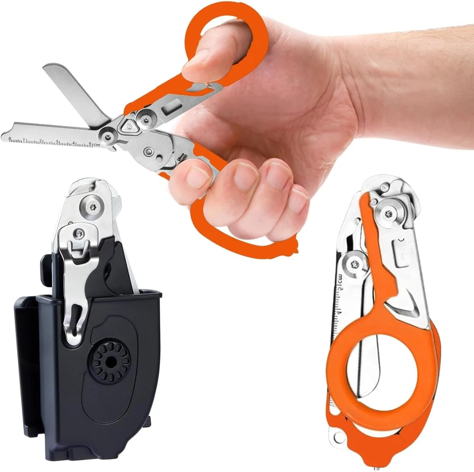 Robuste 6 in 1 Multifunktionale Unfallschere | Edelstahl Notfall