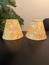 Pair of Pierre Deux La Declaration Toile Lampshades