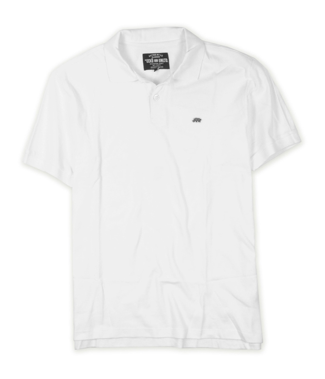 Ecko без упаковки Мужская однотонная рубашка-поло Wallburner белая S 897190055775 4690₽