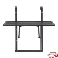 Folding Balcony Table Adjustable Height Space-Saving Outdoor Pub Table New