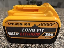 Long Fit DCB606 Lithum Ion Long Fit 60V/20V Max 9.0 AH Battery. Brand New.