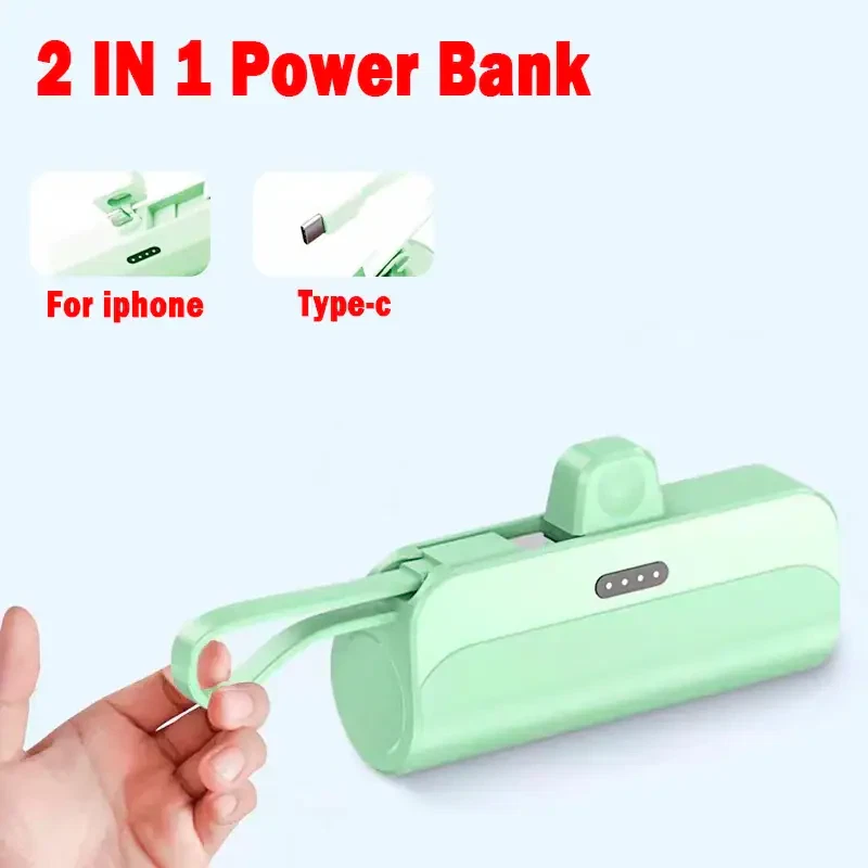 5000mAh Type-C Portable Power Bank Fast Charging Compact Design 5000mAh Type-C Portable Power Bank Fast Charging Compact Design