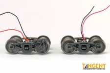 Tangent ~ HO 70-Ton Gould Rebuilt Roller Bearing Generator Caboose Trucks ~ 2034