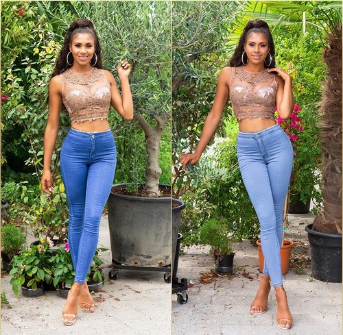 jeans hose high waist