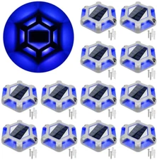 Solar Dock Lights Driveway Deck Lights,VOLISUN 12-Pack Waterproof 800mAh Outdoor