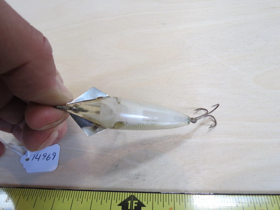 Señuelo de pesca vintage desconocido (lote #14969) Foto 3 de 4