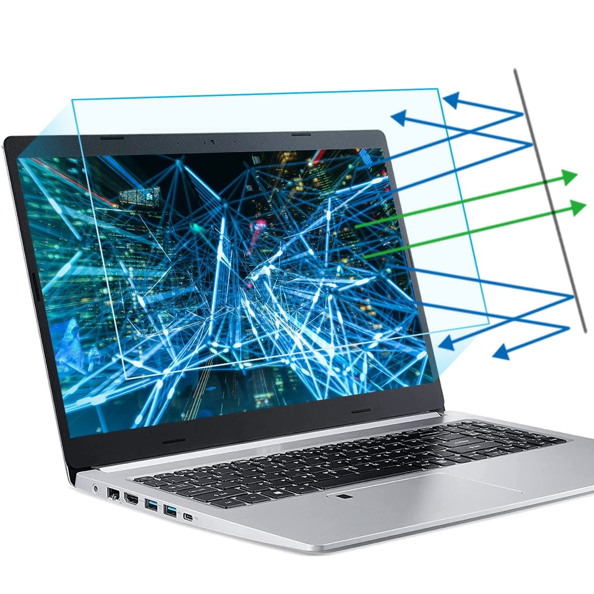 3 Pack 15.6 Inch Anti-Glare Screen Protector For Notebook Computer Screen 15.6" Display 16:9, Help For Your Eyes Reduce Fatigue, Anti Fingerprint