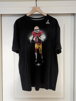 NIKE NFL San Francisco 49ERS Colin Kaepernick Super Bowl XLVII black t  shirt XXL