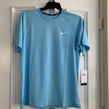 Nike Swim Dri-Fit Men  s Blue Shirt UPF 40 Size L NESSA589-486