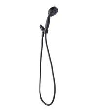 Glacier Bay 6-Spray Patterns 3.6 in. Wall Mount Handheld Shower Head Matte Black