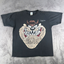 Vintage 90s Warner Bros Tasmanian Devil T-Shirt XL 1993 Black Made In USA