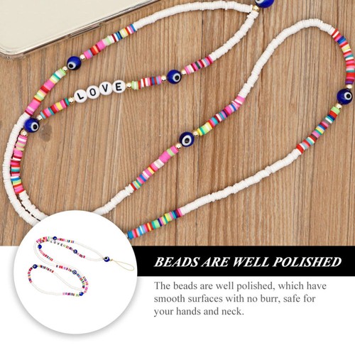 Decorative Colorful Phone Hanging Rope Beaded Phone Wrist Strap Decor - 第 5/12 張圖片
