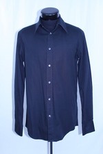 Dolce & Gabbana Men Button Down Dress Shirt 17/43 Made Italy Flat Gold Black D&G