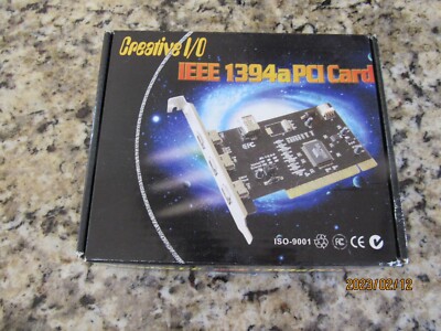 Creative 1/0-IEEE 1394a PCI Card-ISO-9001-Video Studio-Interface Card Cable-DVD